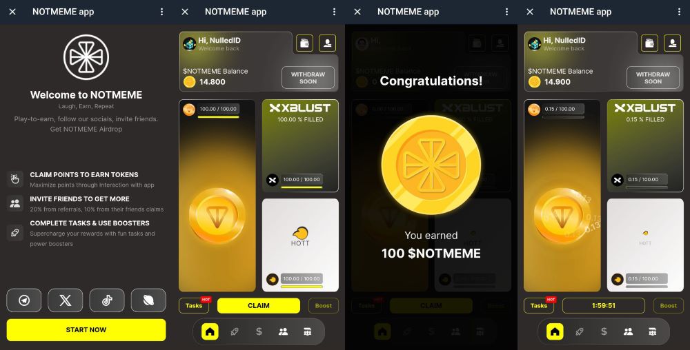 NOTMEME Coin App Mine